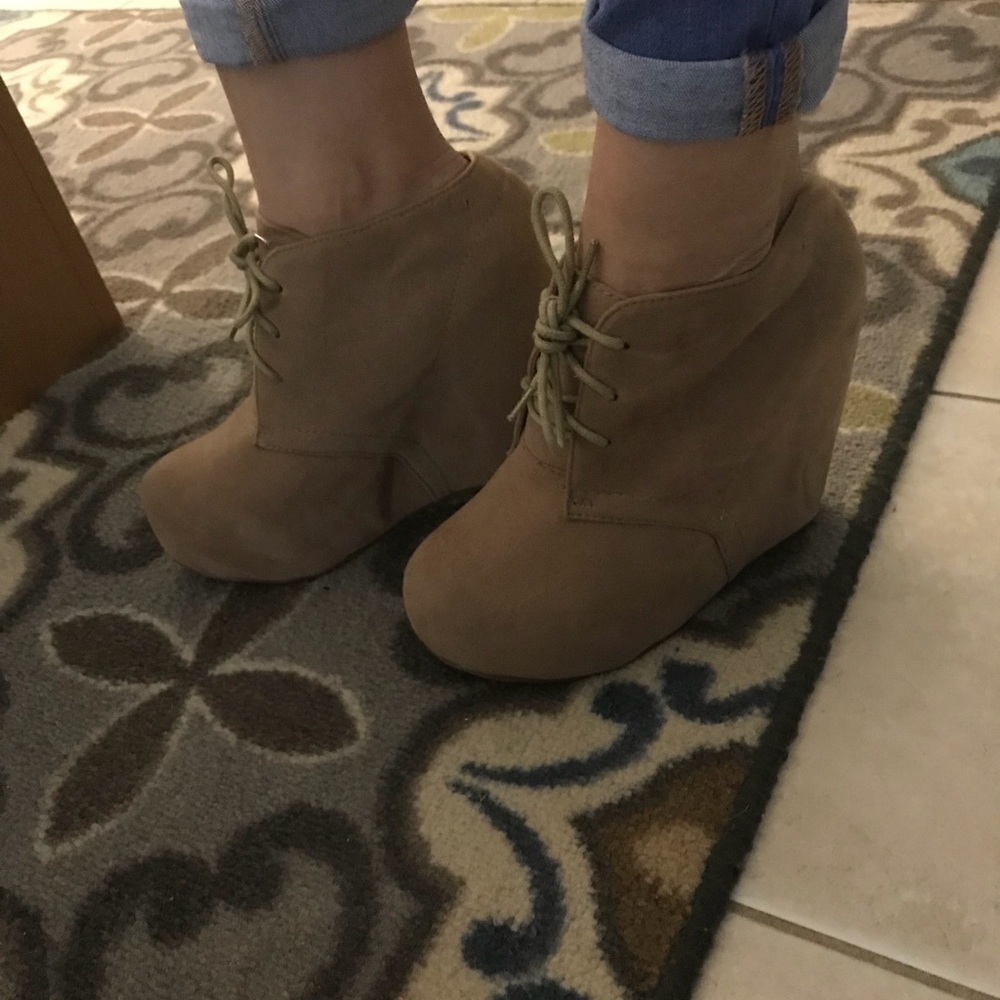 Faux Suede Ankle Booties